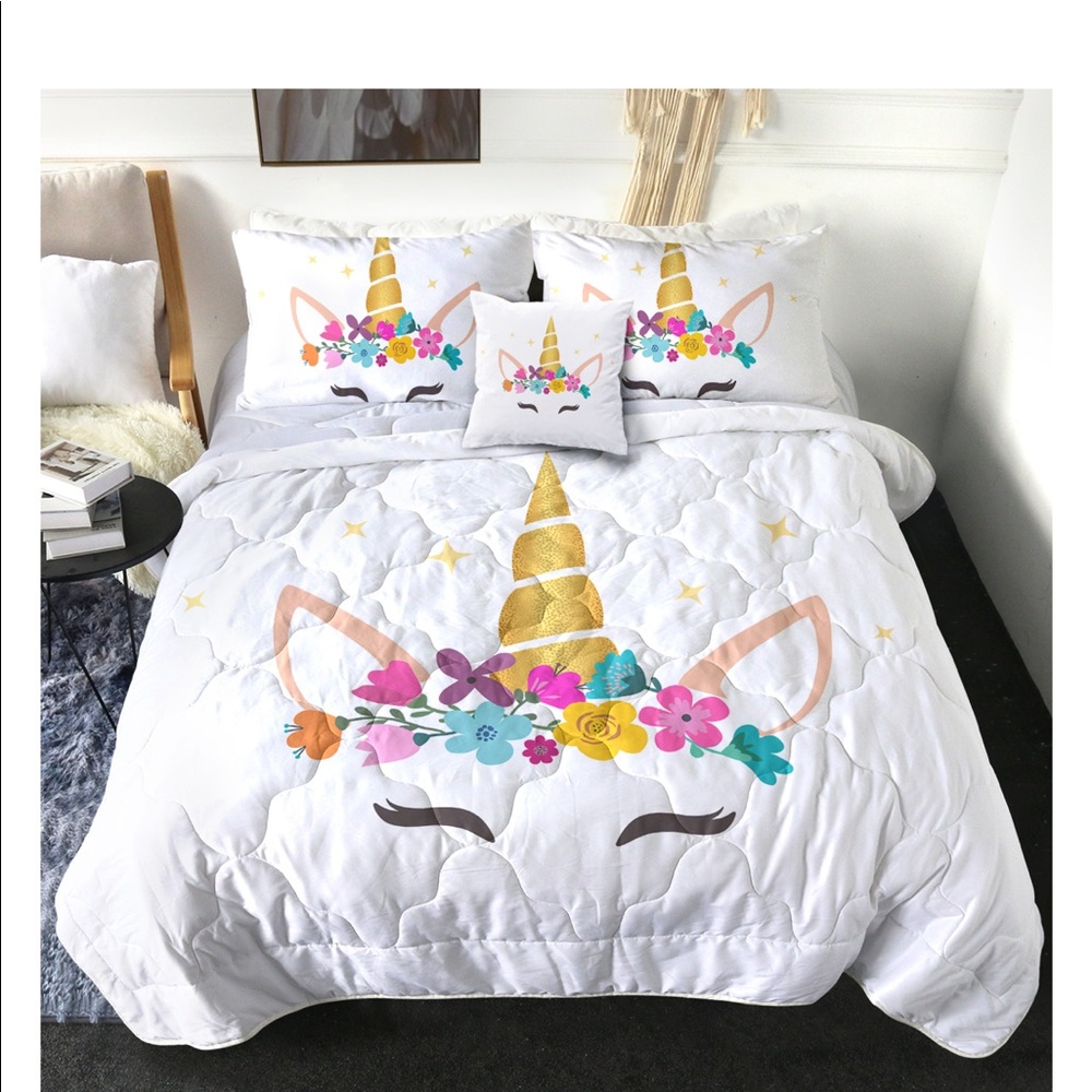 Unicorn 4 piece comforter